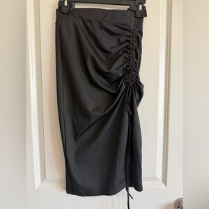 SHEIN Black Gathered Pencil Skirt